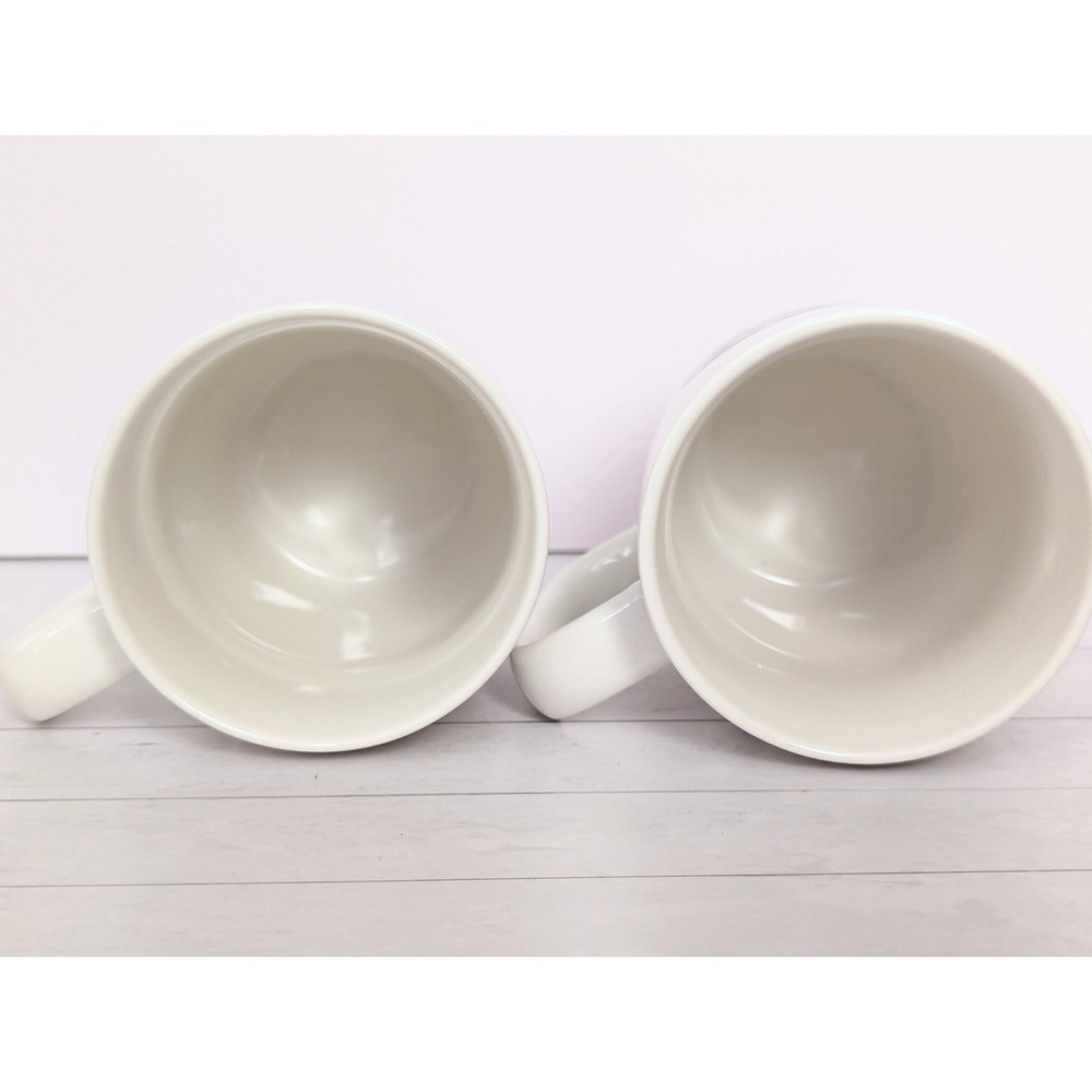 Starbucks 2017 Mermaid Logo White Ceramic Coffee Mug Cup 10.8oz Set of 2 EUC - Picture 4 of 8